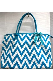 Quilted Tote Bag-7011CV/TURQ